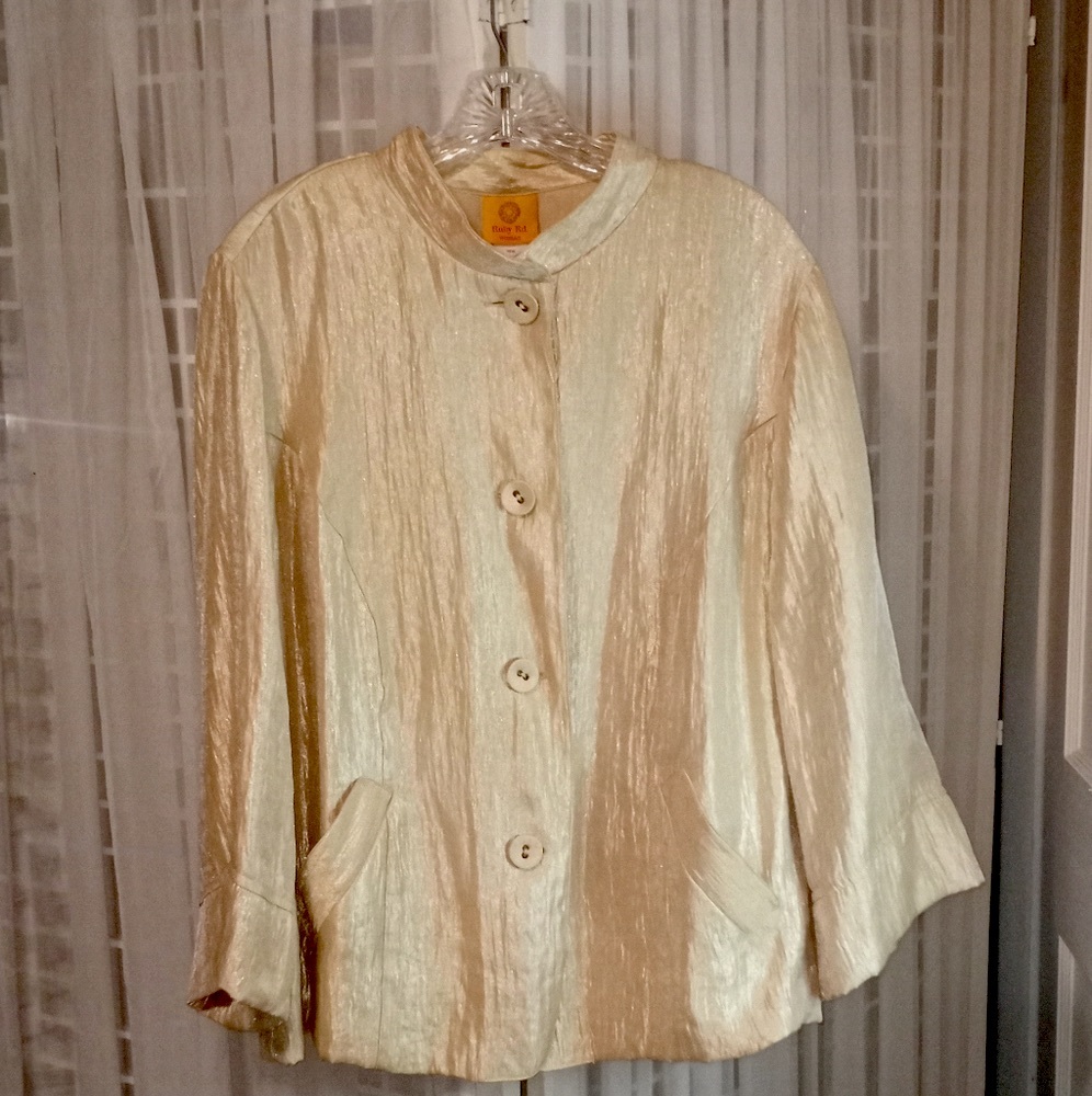 Ruby Rd womans shimmer gold dressy jacket size 18W